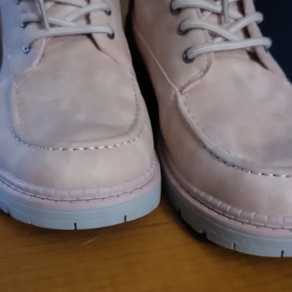 Pink Suede 11.5 Or 42 Outdoors Lace-Up Ankle Boots - Picture 3 of 12